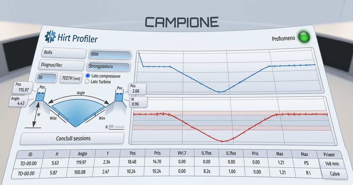 Visualizzazione software LGE per ingranaggi di turbine